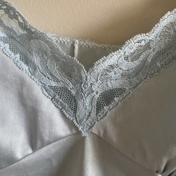VTG Cami Ladies 38 Baby Doll Blue Lace Straps Coquette Feminine Romantic USA - Picture 8 of 12